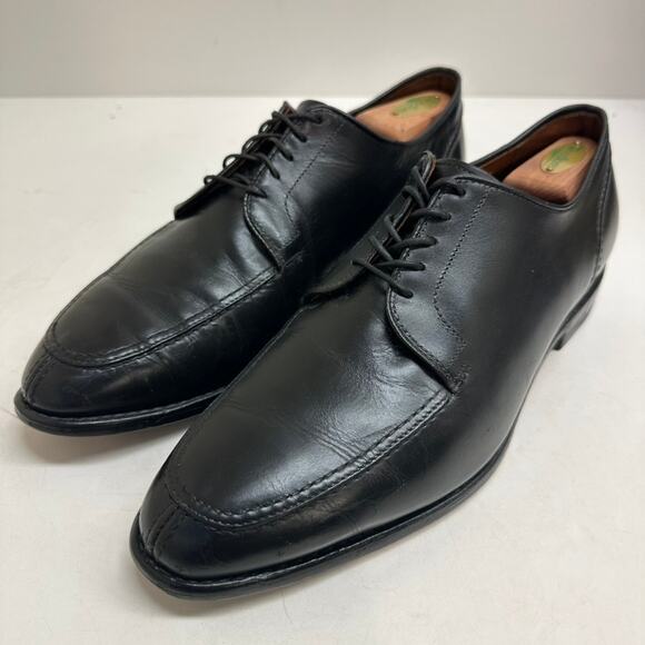 Allen Edmonds LaSalle Split Toe Blucher Dress Shoe Black Calf USA Men's 10 Wide - Picture 1 of 14